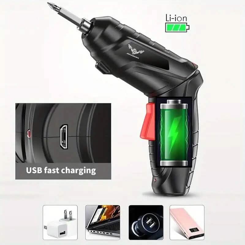 Set de 47 Piezas: Mini Taladro Eléctrico 3,6V para el Hogar