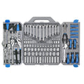 Maletín de Herramientas de Mecánica 163 Piezas Apollo Tools DT0002 — Vasos Métricos y en Pulgadas